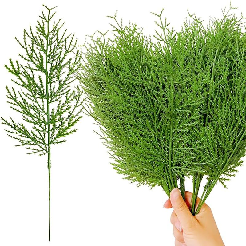 

10/20Pcs Artificial Pine Tree Branches Christmas Decor Fake Green Plants DIY Wreath Flower Home Decoration New Year Navidad Gift 10Pcs зелёный