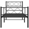 Vidaxl Struttura Letto in Metallo con Testiera e Pediera, Nera, 100X200cm