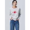 Argyle Heart Embroidery Pullover Bakpf1611