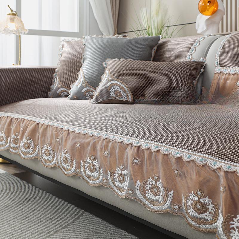 Cooling Rattan Sofa Cushion Summer Summer Ice Silk Rattan Mat Non-Slip Mat Cushion Leather Sofa Cover Non-Slip Seat Cushion