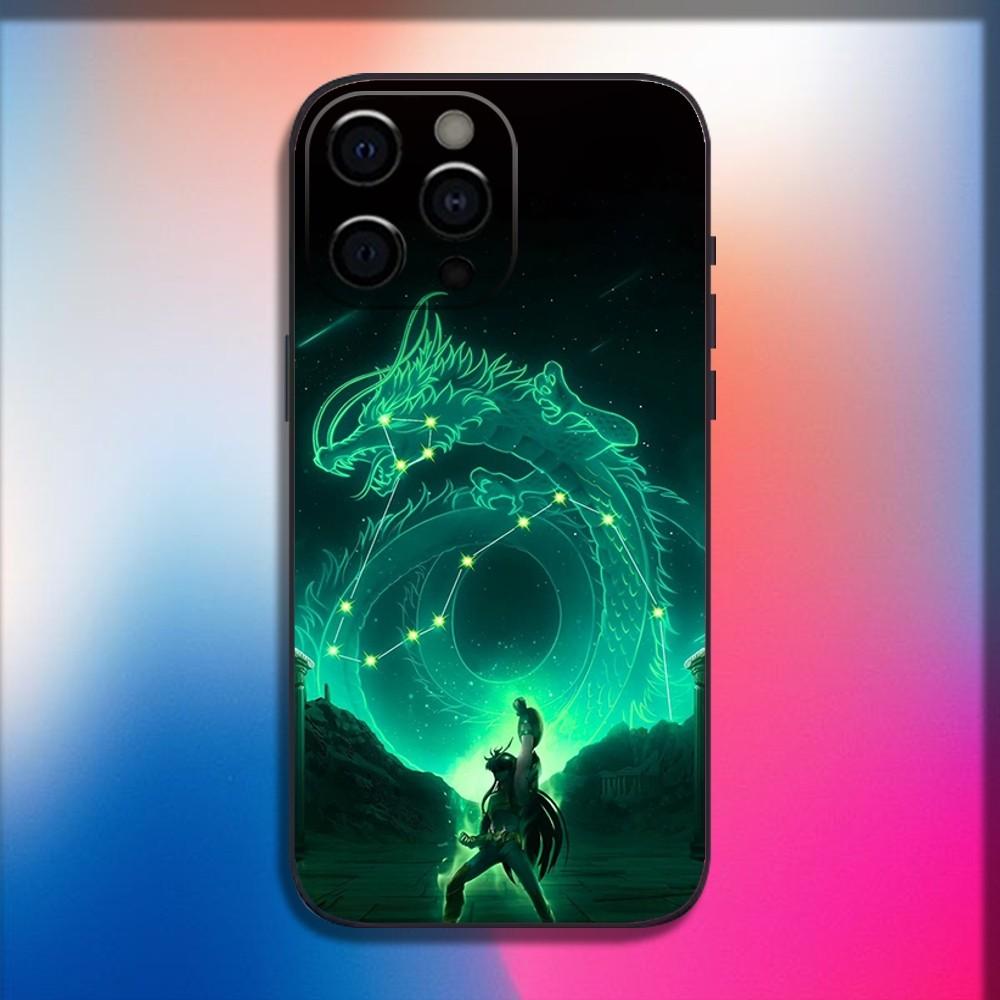 S-Saint Seiya Knights Phone Case For iPhone 16,15,14,13,12,11,Pro,X,XS,Max,XR,Plus,Mini Soft Black Cover