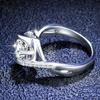 100 %Natural Pt950 Platinum Rings Symmetrical Heart With Round 1ct Vvs1 D Color Moissanite Diamond Wedding Band For Women