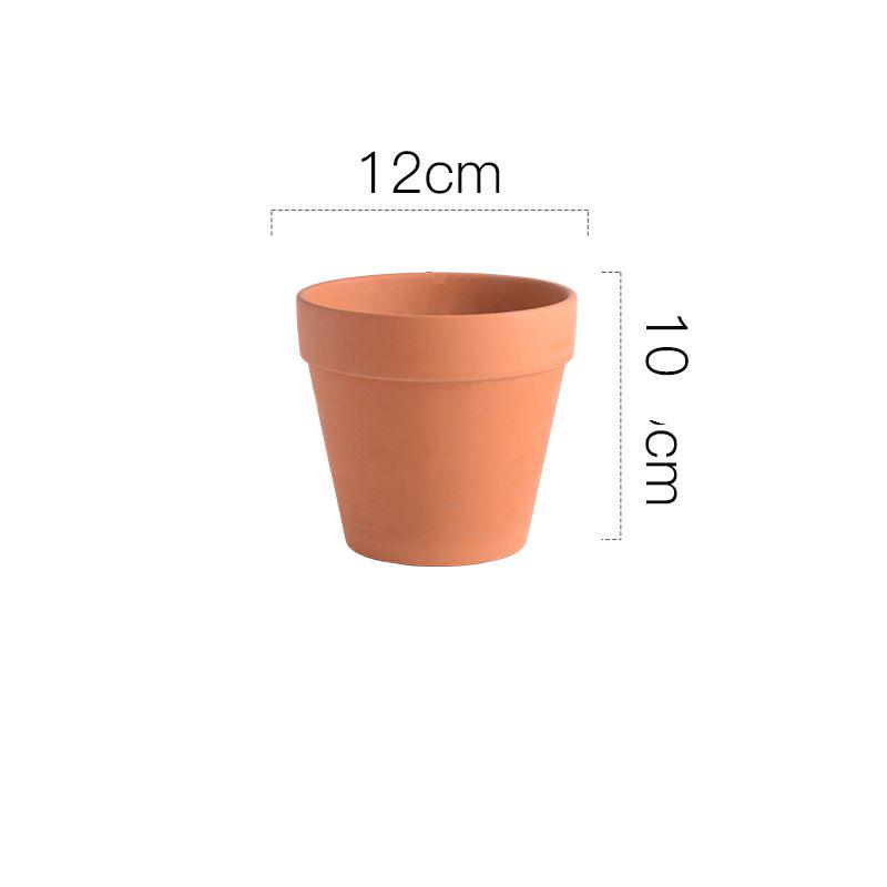 Terracotta Nordic Ceramic Flower Pot with Tray - Large, Coarse Pottery for Succulents and Pothos