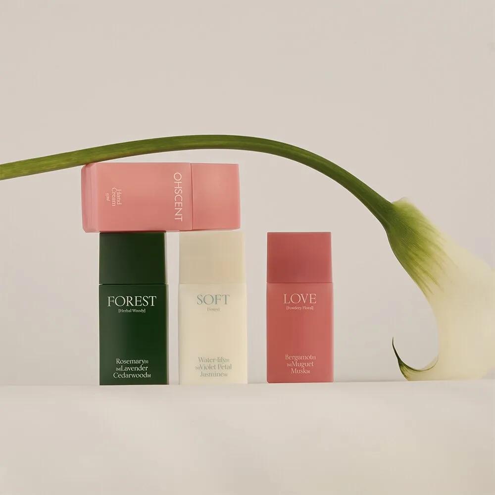 ohscent Perfumed Hand Cream 35mL 3 Scents (Forest/Love/Soft) Soft