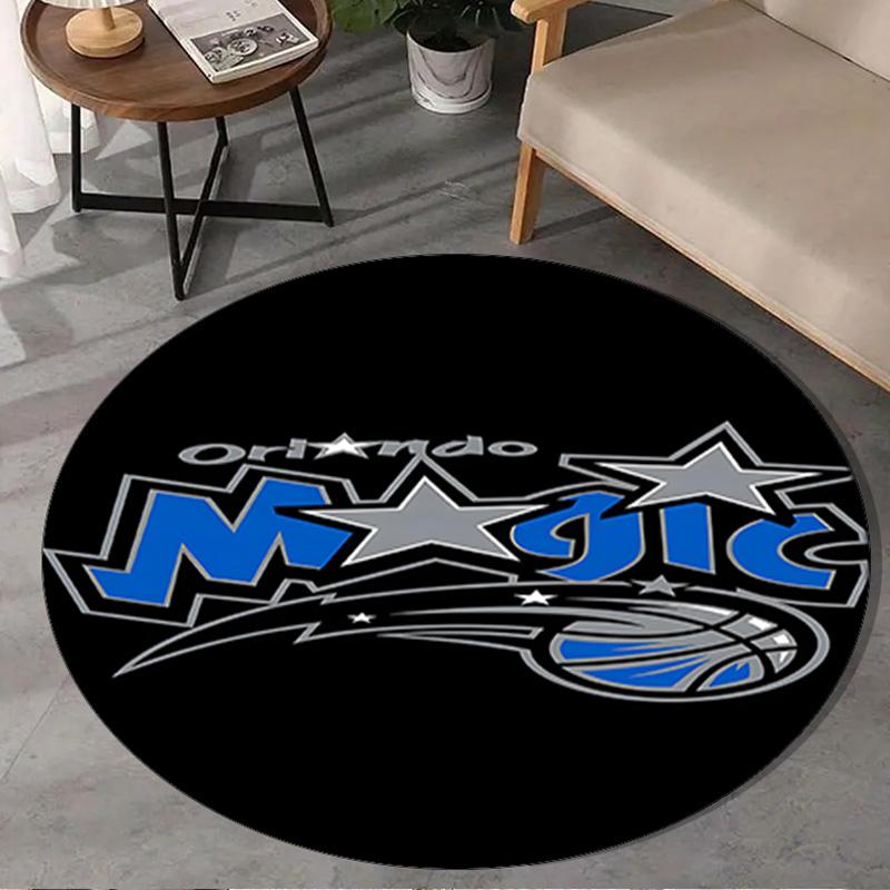 Orlando basketball Round Rug for Livingroom,Bedroom, Palyroom, Chair Rug, Area rug, Circle Carpet, Large Size Fan Christmas gift
