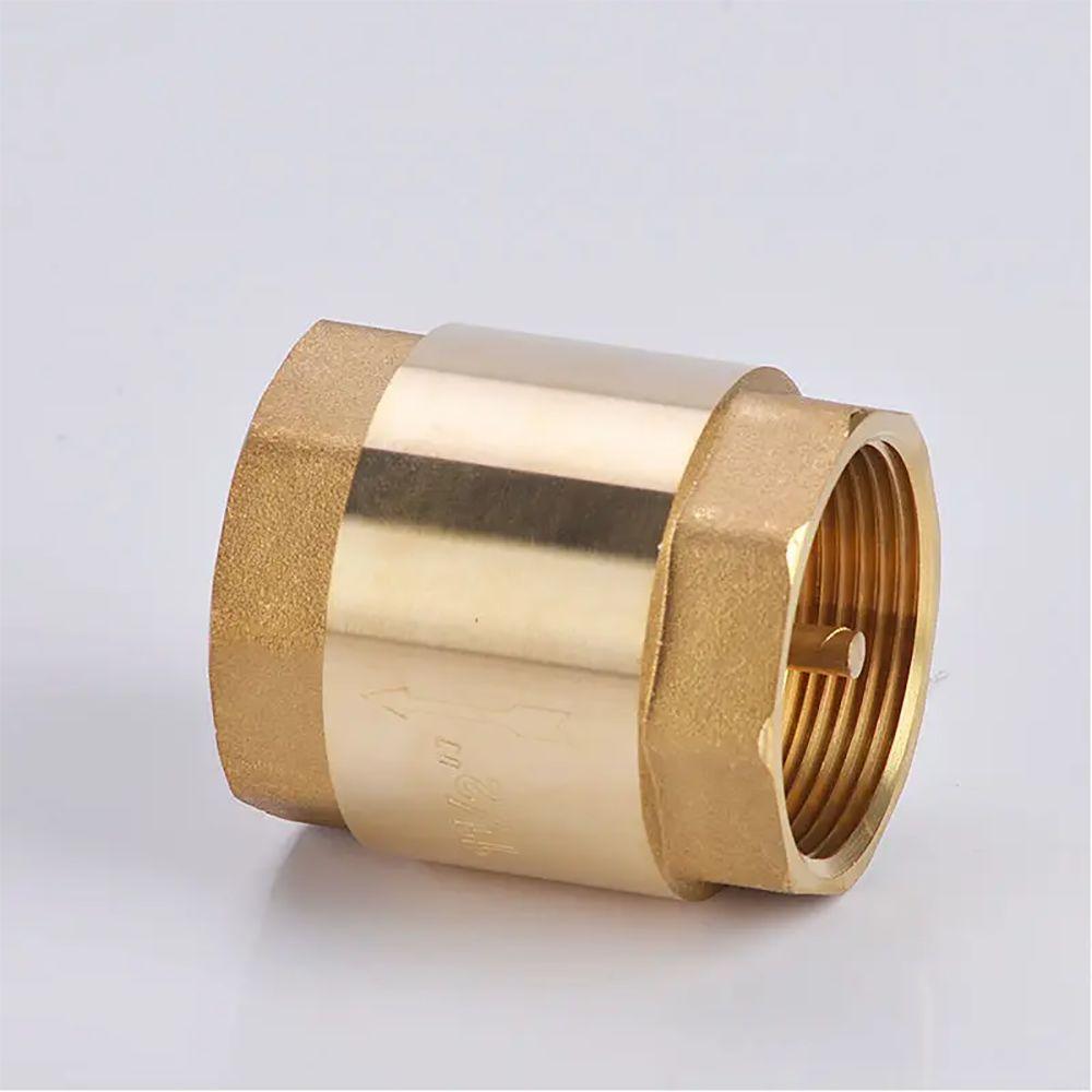 1Pcs Female Thread NPT Brass Check Valve In-Line Spring Anti Backflow Valve Durable One-Way Valve