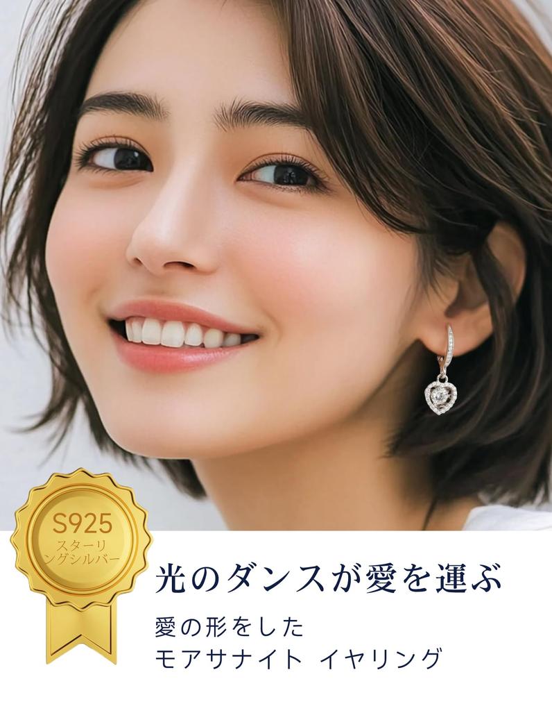 MomentWish Moissanite Hoop Dancing Stone Earrings for Women 1 Carat Moissanite Hypoallergenic D Color VVS1 Simulated Diamond Earrings Shape Earrings,