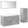 VidaXL Ensemble de meubles de salle de bain 4 pcs gris béton, armoire de salle de bain, placard de salle de bain, meuble de 3324884