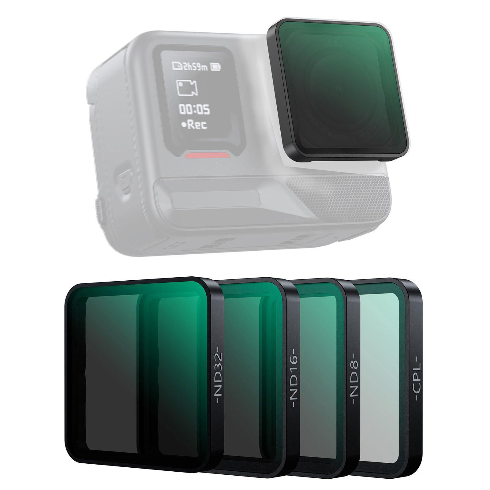 

ND PL Filter Kit for Insta360 ACE Pro2 ACE Pro Lens Accessories 4 Pack CPL ND8 ND16 ND32