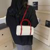 Texture fashionable contrasting color handbag women's new fashionable simple shoulder oblique span bag small square bag tide