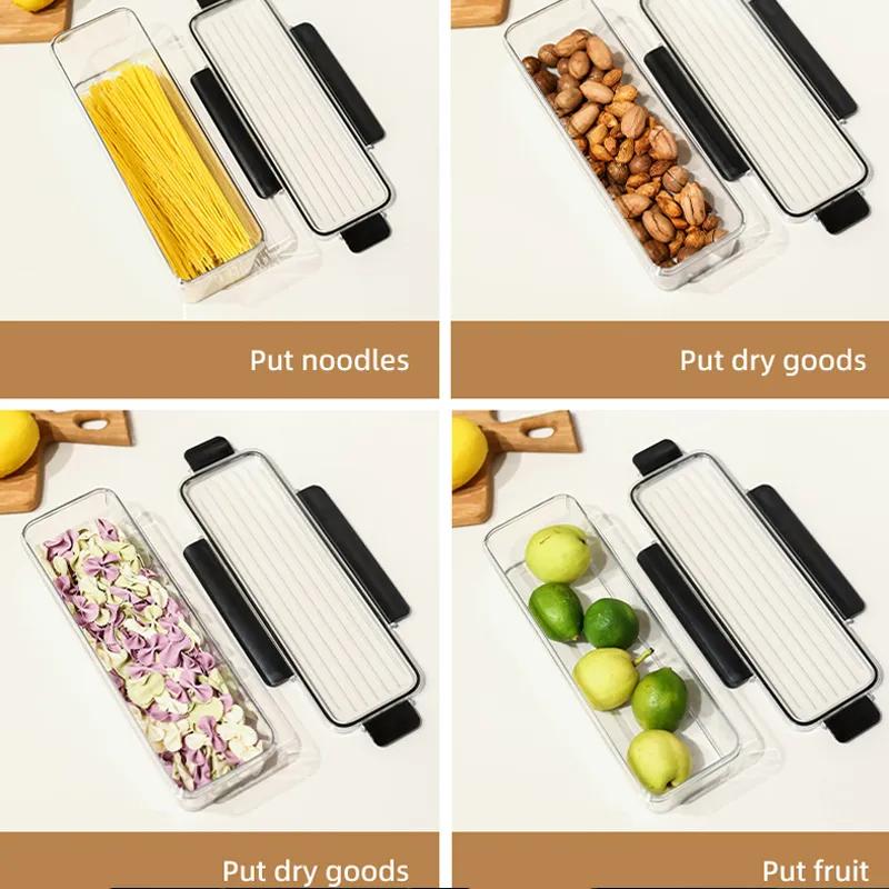 Noodle Storage Box Food Grade Storage Container Canned Spaghetti Hanging Noodles Box Sealed Jar For Whole Grains And Cereals YLE606