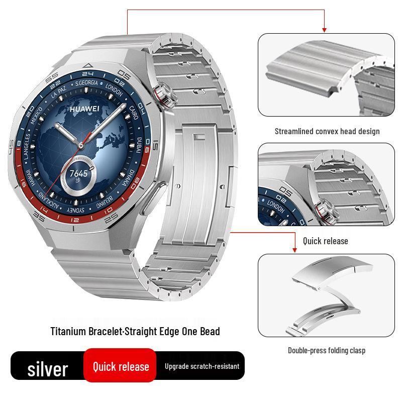 Titanium Alloy Strap for Huawei GT5/Pro GT4/Watch5/4/6 - Business Style Watch Band
