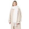 Versatile soft waxy solid color imitation cashmere fringed scarf women's winter lengthened warm thickened scarf shawl
