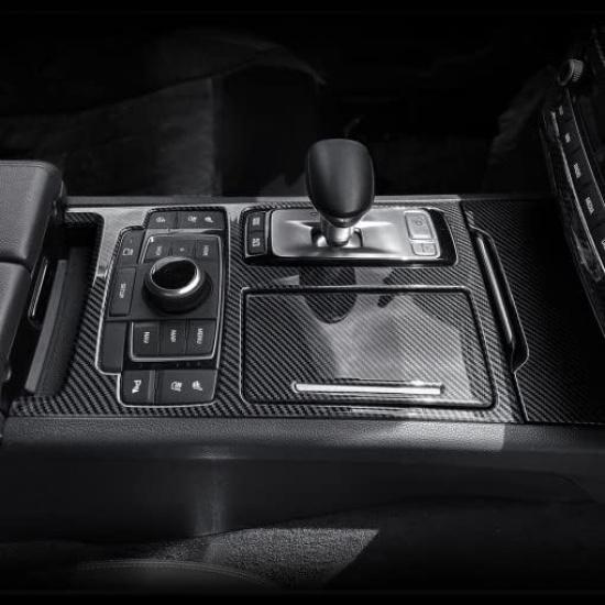 Cnaurda Carbon Fiber Style Car Gear Shift Panel Cover Interior Trim Compatible with Genesis G80 DH Sport 2015-2019 Accessories