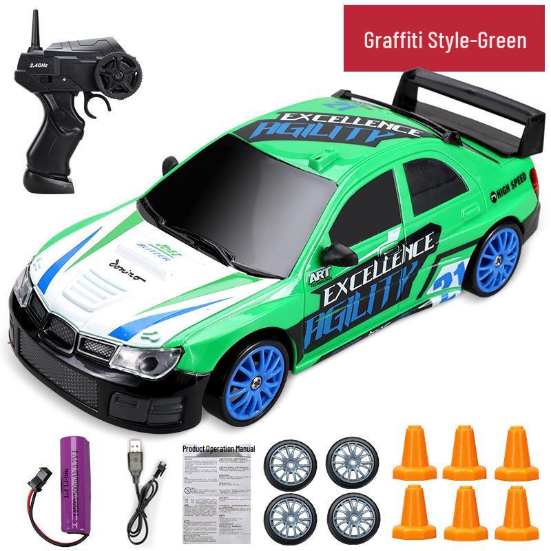 High-Speed Remote Control Drift Car AE86 GTR - Four-Wheel Drive Toy Standard (Single Battery)