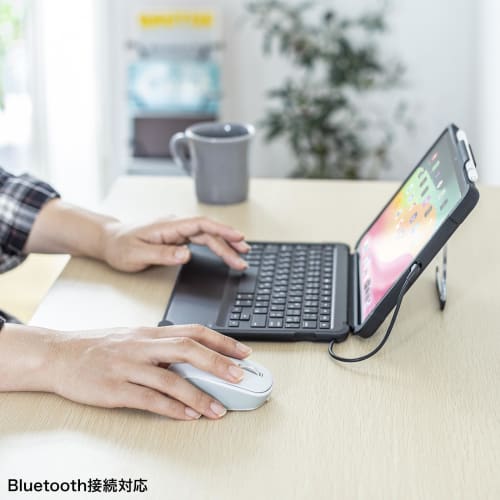 Sanwa Supply Quiet Bluetooth Wireless Mouse (Rechargeable, 5 Buttons, White) MA-WBBS519W