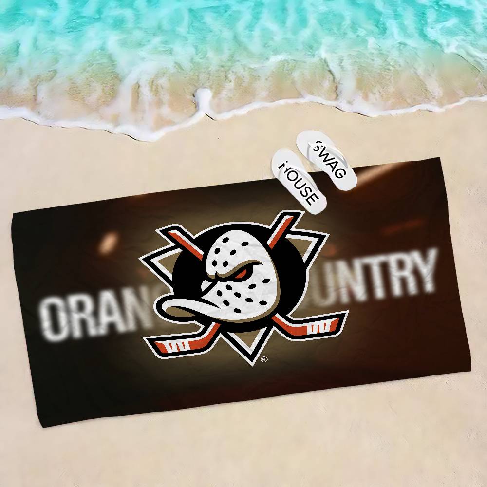 A-Anaheim D-Ducks Mikrofaser Strandtuch Saugfähig Schnelltrocknend Weich Yoga Schwimmen Resort Bergsteigen Handtuch