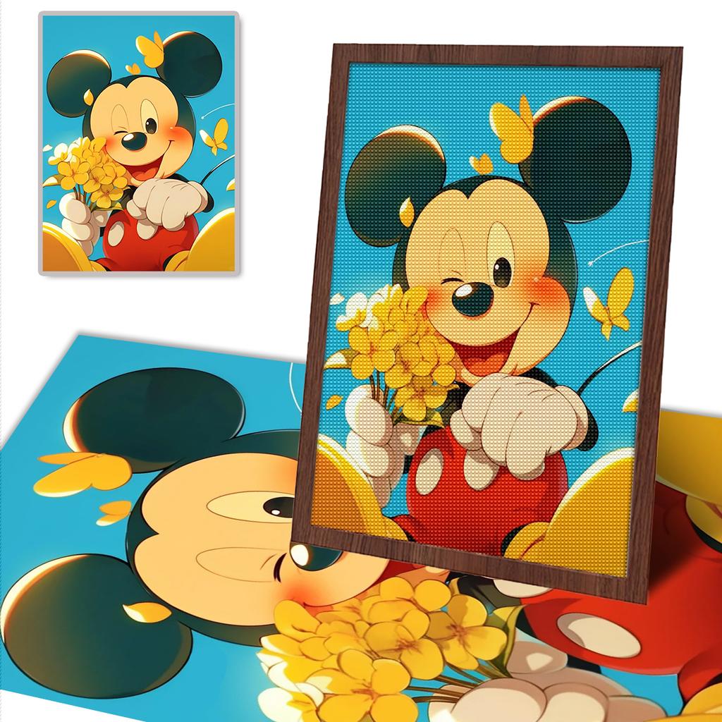 DIY Diamond Painting Mickey Mouse Cross Stitch Kit Mosaic Art Diamond Painting Full Circle Diamond Home Decoration