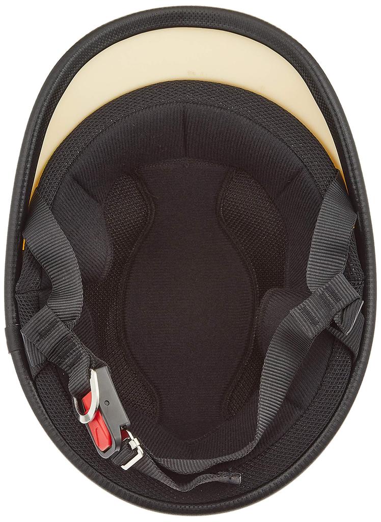 Bike Parts Center Half Helmet, Long Ducktail, Ivory, One Size Fits Most (Head Circumference 57cm-60cm) 722202
