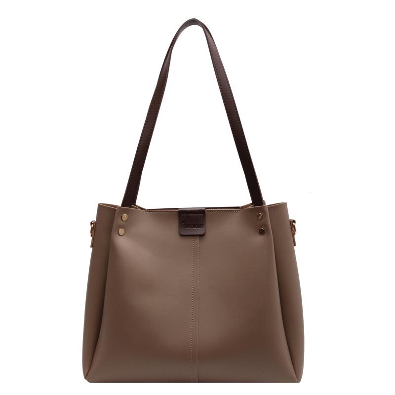 

Винтажная текстурная сумка-тоут большой вместимости - Универсальная модная сумка через плечо и на плечо высокого класса хаки