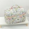 Flower Print Women Fashion Cosmetic Bag Large Capacity Travel Organizer Makeup Toiletry Pouch Handbag Portable Ladies Tote Bag