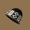 Women'S Knitted Cap Wool Mixed Retro Wool Hat For Keeping Warm Big Head Sized Cold Proof Hat For Male Head