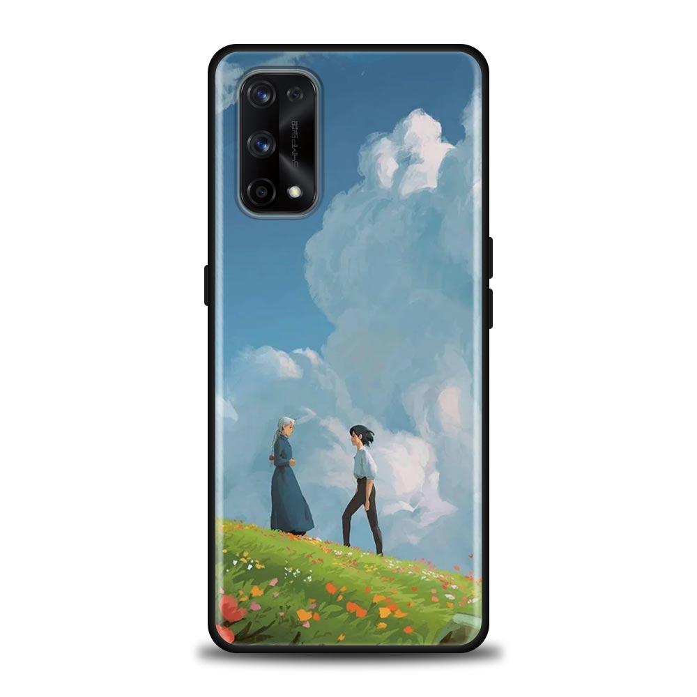 Miyazaki Hayao Anime Das Wandelnde Schloss Telefon Fall Für Oppo Realme 8i 8 9 7 6 5 Pro 9i 7i 5i 6i XT 5G Fällen Abdeckung Realme 8Pro