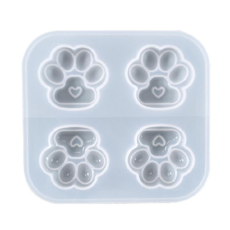 

Love Cats Paws DIY Epoxy Resin Craft Necklace Keychain Jewelry Silicone Mold 1