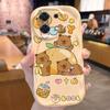Cake Soda Cute Capybara Wave Case for Xiaomi Redmi Note 14 13 12 11 10 Pro Plus 5G 9 14C 13C 4G 12C 10C 10S Silicone Soft Cover
