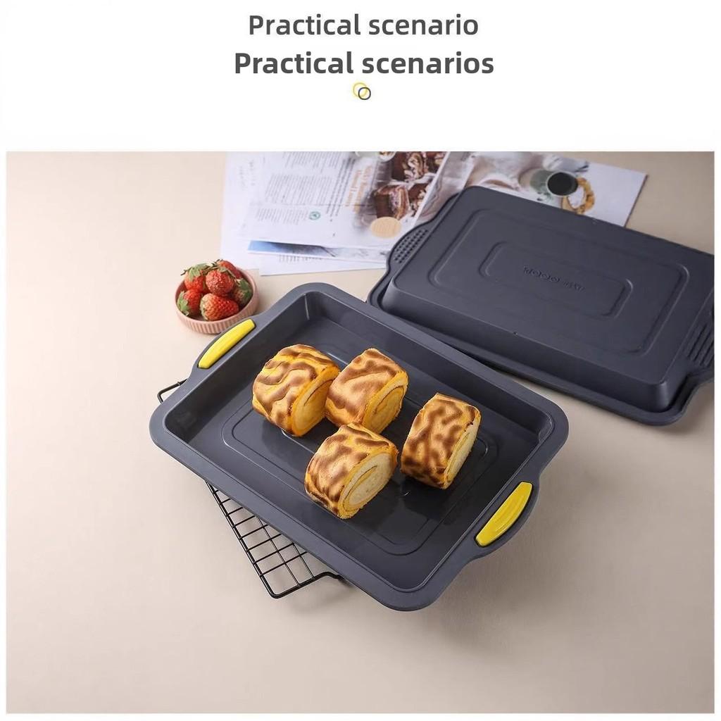 Silicone Baking Pan Rectangular Cake Mold With Easy Release For Home Baking And Swiss Roll Making