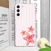 Simple Cute Striped Plaid Ocean Animal Printed Clear Phone Case for Samsung A57 A14 A16 A36 A55 A54 A53 A52 A51 A50 Soft Covers