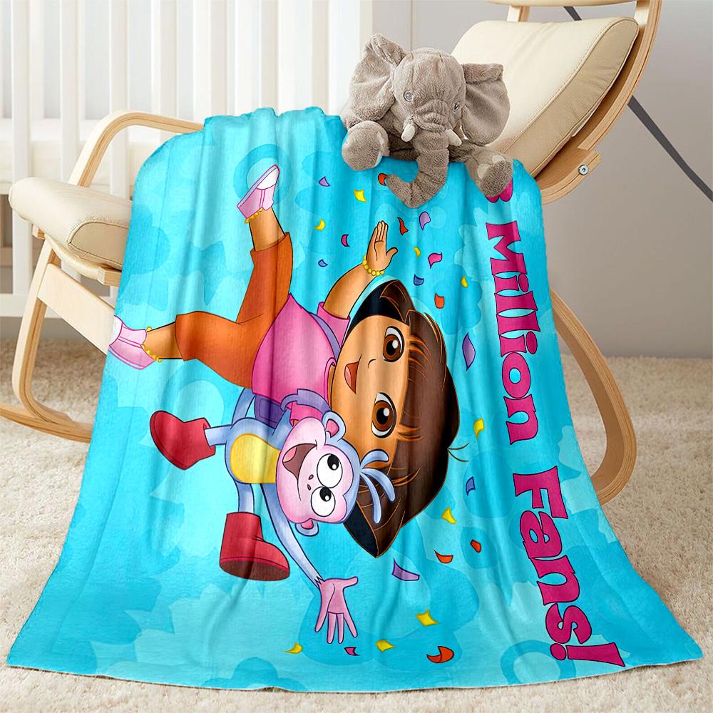 Dora Explorer Blanket Soft & Cozy Great for Couch Picnics Livingroom for All Occasions Stylish Decor Ideal Gift For Birthday Valentine'S Day