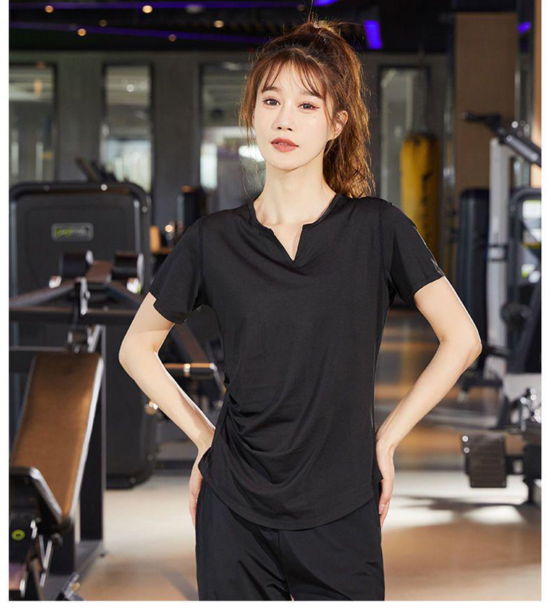 Quick-Dry Breathable Yoga Running Shirt - Short-Sleeved, Round Neck, Fitness Training Top