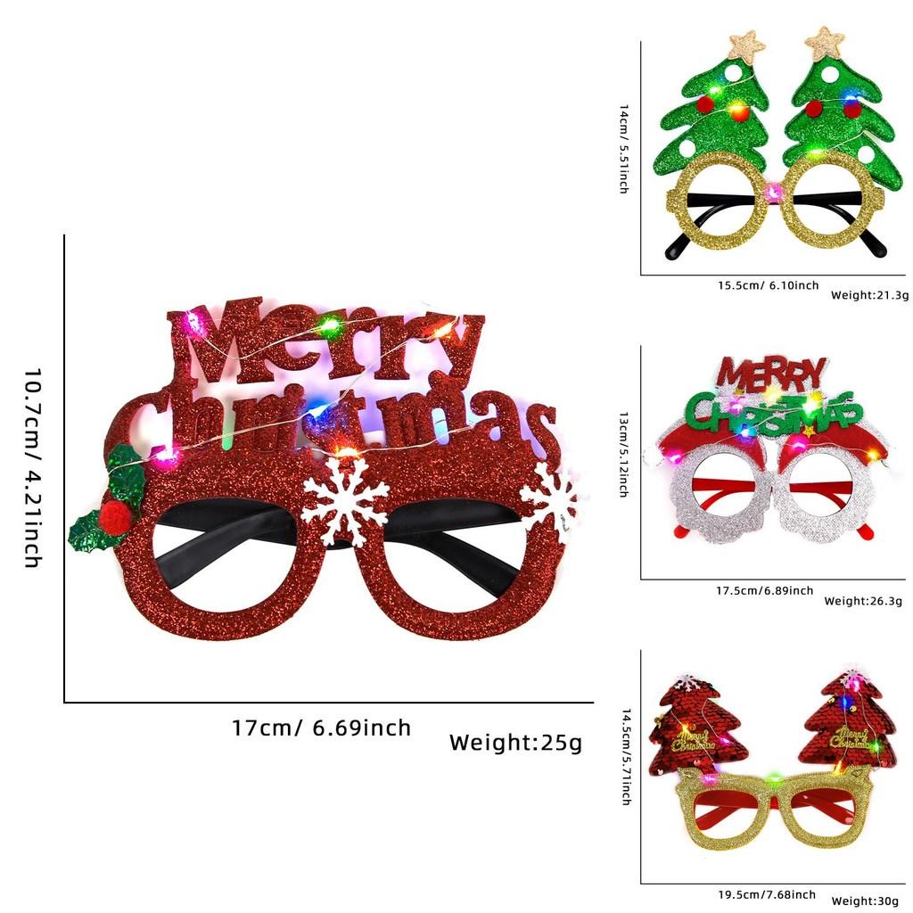 Colorful Cartoon Style Led Christmas Glasses For Party Decorations And Festivities