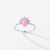 Tancise Classic 925 Sterling Silver Zircon Opal Ring Ladies Jewelry Wedding Promise Party Gift