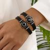 Glow In Dark Couple Bracelets Star Moon Sun Pattern Luminous Glass Beaded Bangle For Women Men Valentines Jewelry