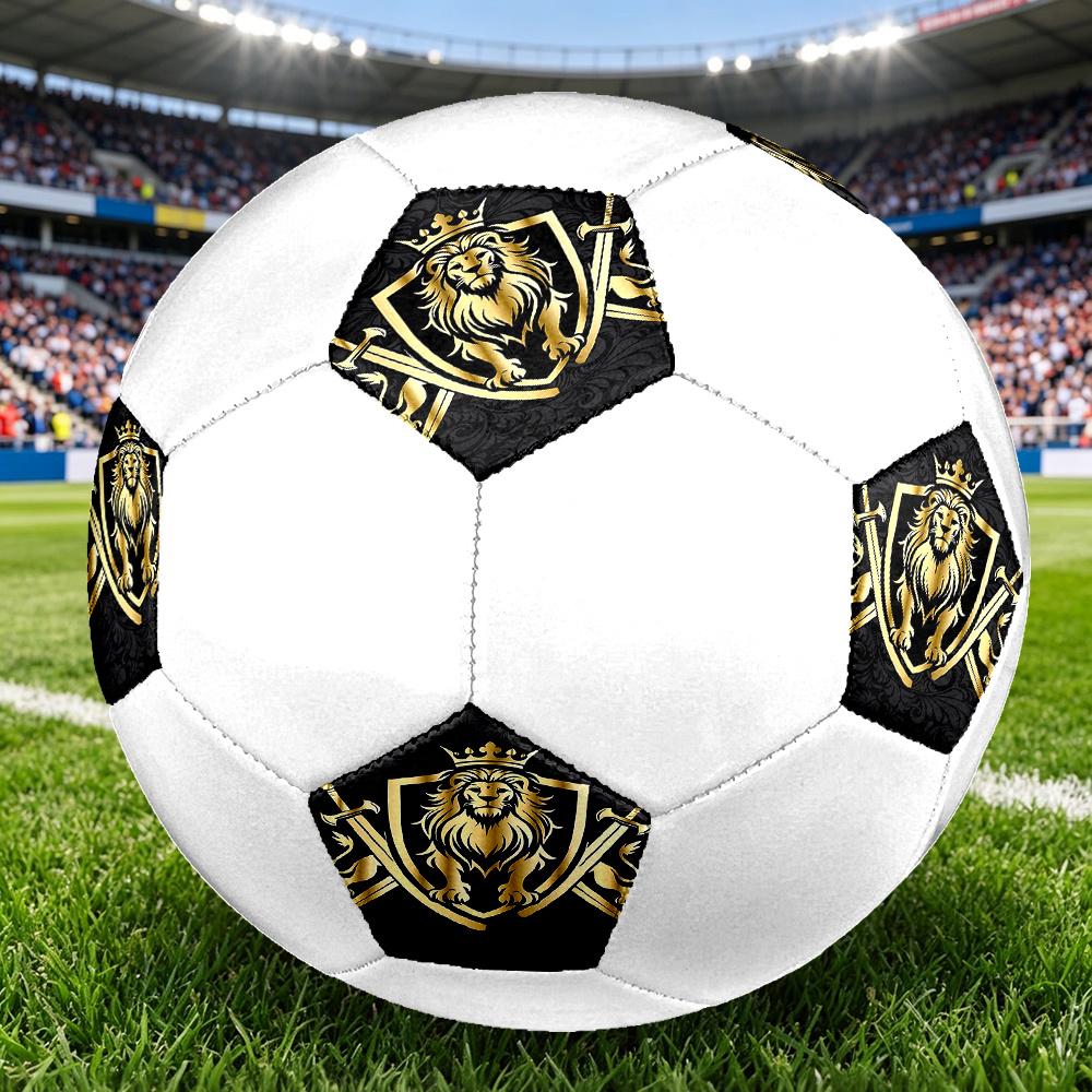1PC Royal Lion Crest Soccer Ball Size 5 Football Machine Sewn Indoor/Outdoor Universal Football S6