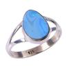 Natural Australian Opal Gemstone 925 Solid Sterling Silver Jewelry Ring S.6 Z3Z39