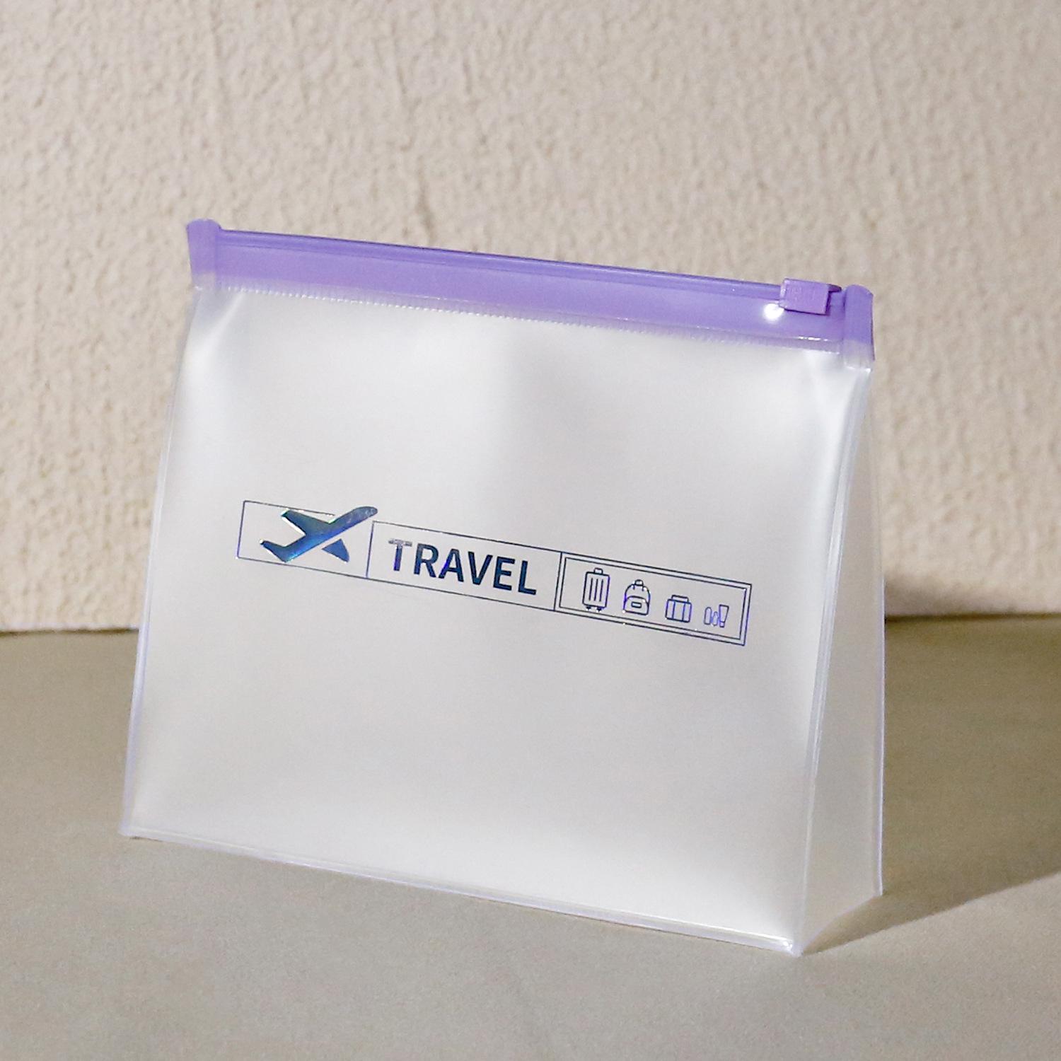 

EVA Waterproof Zipper Makeup Bag for Cosmetics and Samples фіолетовий