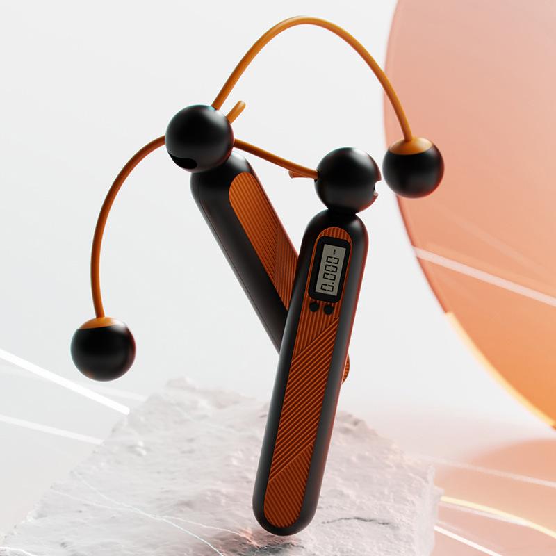 New Jump Rope Ropeless Ball Electronic Counting Jumping Rope Exercise Skipping Rope for Home Gym Workout Fitness Equipment