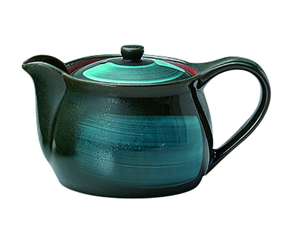 

Kakuni Mino Ware Round Pot (with Basket Mesh Tea Strainer) Emerald K11243