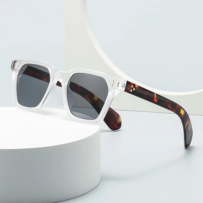 SHAUNA Retro Square Sunglasses Women Rivets Gradient Shades UV400 Retro Punk Men Sun Glasses