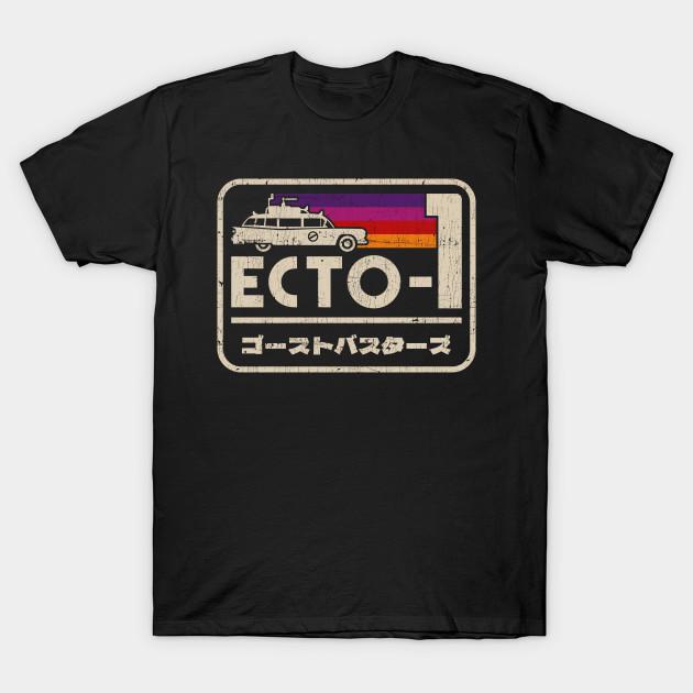 

Men Black Print T-shirt Ecto-1 No-Cut Transfer Paper Print Cotton Tshirt 4XL чёрный