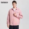 Mark Fairwhale Men's Retro Plaid Loose Fit Shirt Jacket