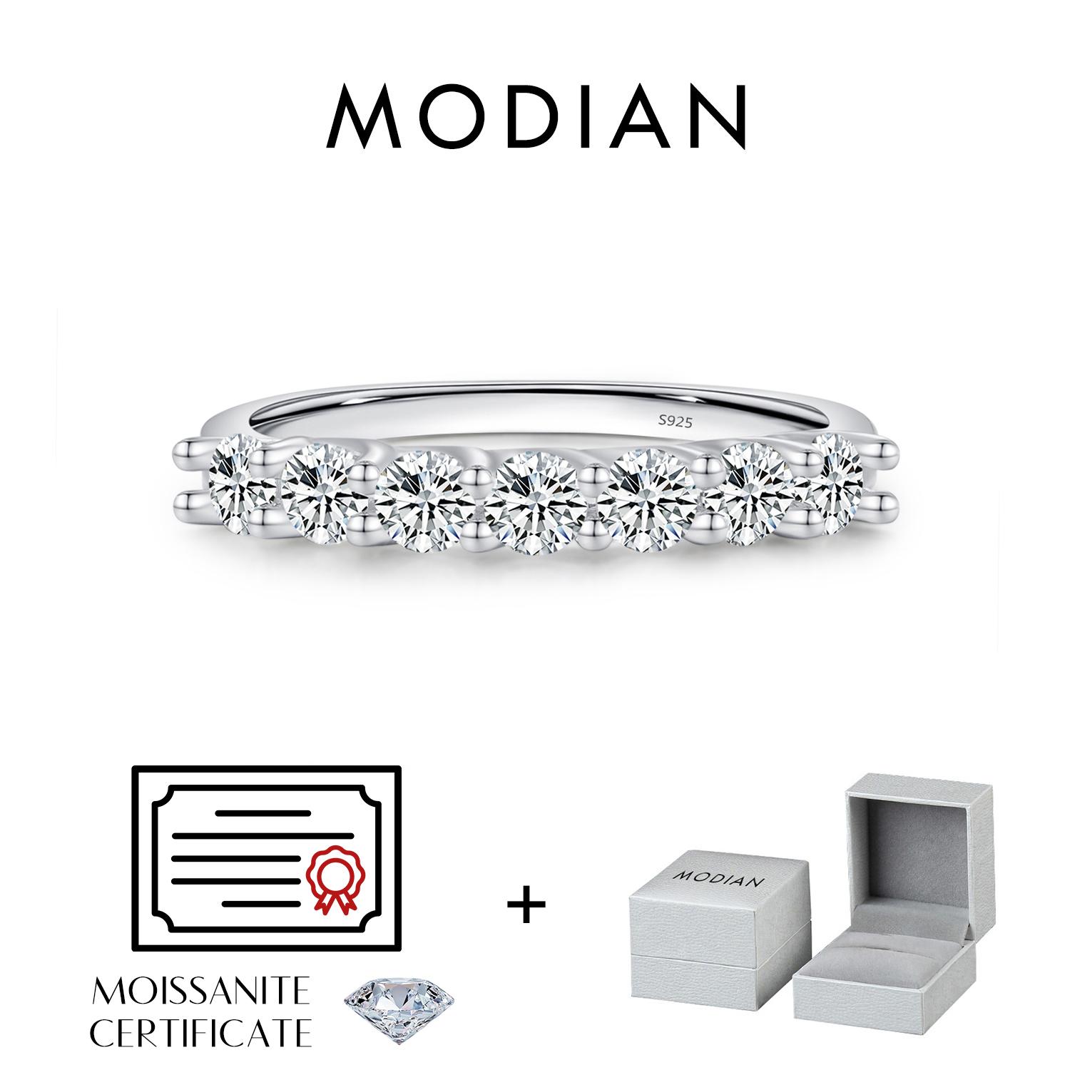 

Luxury D Color Moissanite Band Stackable Ring For Women Real 925 Sterling Silver Wedding Jewelry With Exquisite Box Gift 5