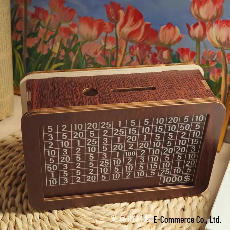 High-End Wooden Piggy Bank: Creative Birthday Gift for Men and Women