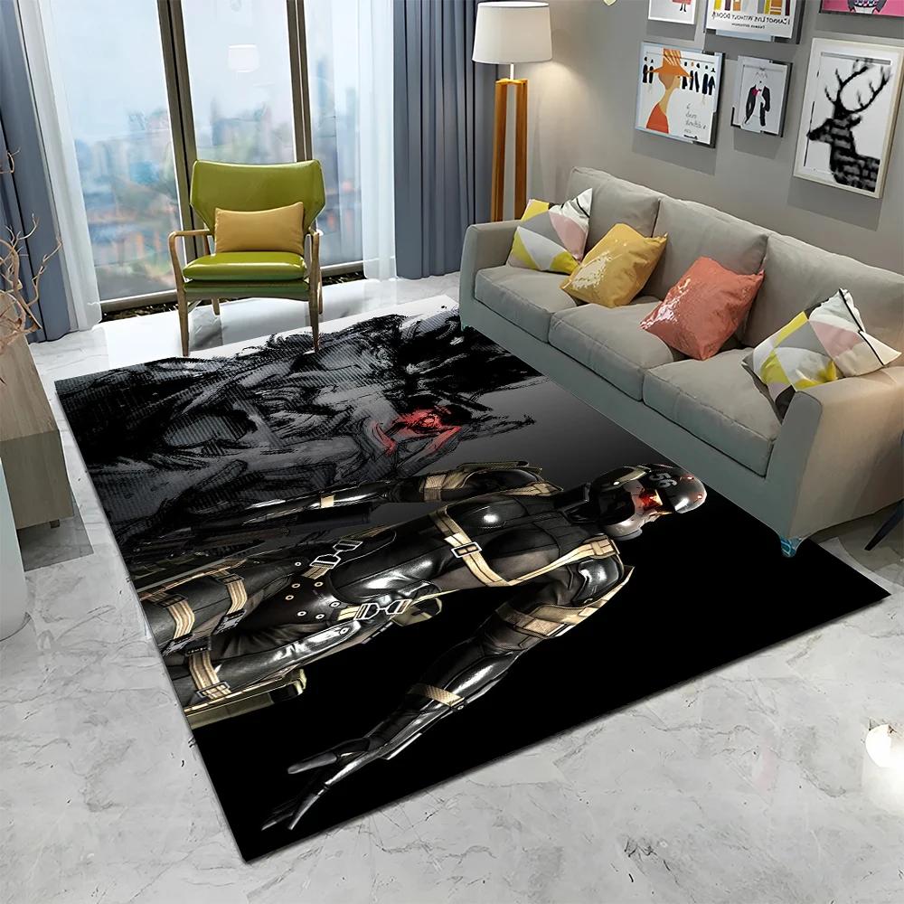 Metal Gear Solid Game Gamer Cartoon Carpet Rug For Home Living Room Bedroom Sofa Doormat Decor,Kids Area Rug Non-Slip Floor Mat