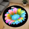 1pc Flower Petals Round Chair Mat Office Area Rug - Non-Slip, Floor Mat for Office, Bedroom, and Indoor Decor P127138