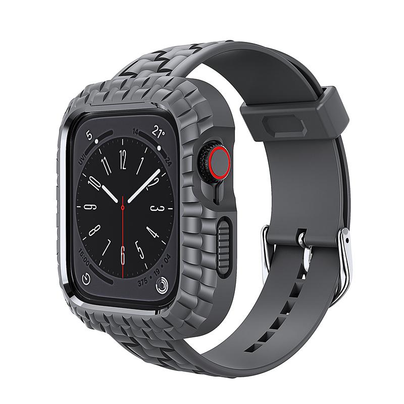 Silicone Watch Strap+Case for Apple Watch Ultra Band 49mm 45mm 41mm 44mm 40mm Sport Bracelet Cover Bumper iWatch 9 8 Se 7 6 5 4