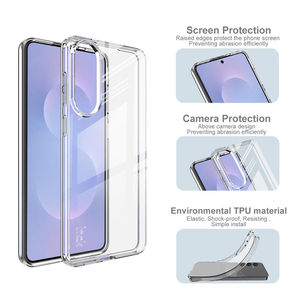 IMAK UX-10 Series For Samsung Galaxy S25 Edge Clear Phone Case Soft TPU Mobile Back Cover